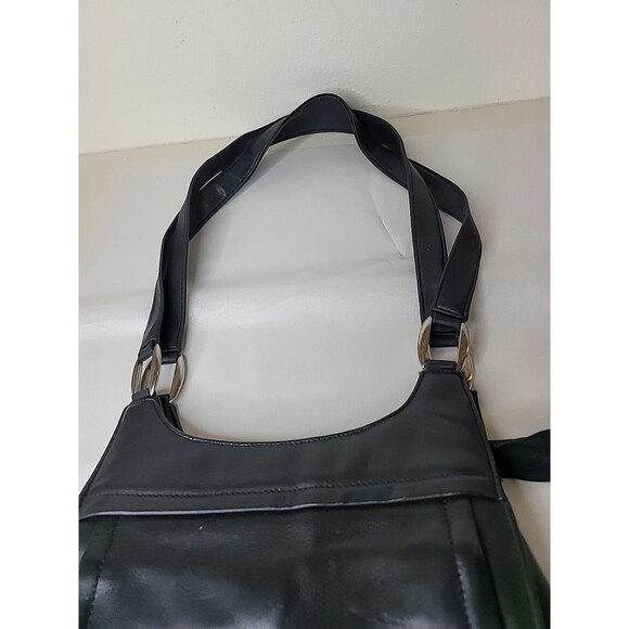 Saint Johns Bay Small Black Leather Handbag/Shoulder Bag Purse - Picture 2 of 16